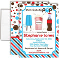 Amanda Creation She's Ready to Pop Baby Shower Invitations, Ready to POP Baby Shower Invites, 20 Personalized 5x7 Double-Sided Cards with White Envelopes, Made in USA by AmandaCreation