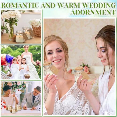 MTLEE 50 Pcs Wedding Jar Candles for Guests Wedding Candle Gift Natural Wax Candles with DIY Tag Cards for Bridesmaid Baby Shower Party Favors Home Supply Decor, Scents of Freesia/Gardenia/Lavender - Image 3