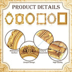 Lineshading 6 Pcs Large Photo Booth Props Gold Picture Selfie Frame 20 Inch - Image 3