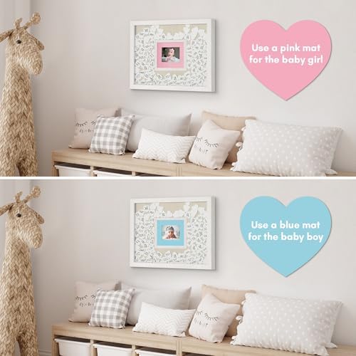 Americanflat 12x16 Shadow Box Frame - Matted to 3x4 - White - Image 5