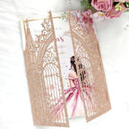 20PCS Laser Cut Wedding Invitations,Wedding Invitation Card Pocket,Quince Invites,Sweet 16 Invitations,Quinceanera Invitations,Laser Cut Invitations For All Occasions - Image 2