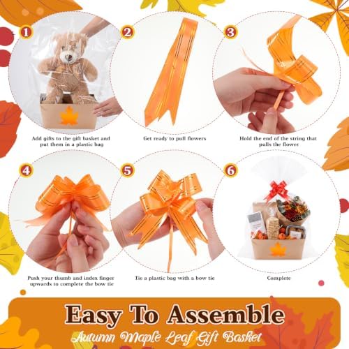 Funnymoom 24 Pack Maple Leaf Fall Thanksgiving Basket for Gifts Empty Bulk - Image 4