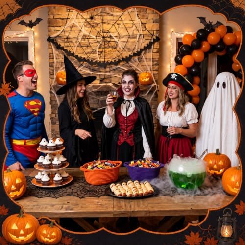 LemonRoad 5 Pcs Halloween Empty Gift Basket, Halloween Party Supplies Decor - Image 6