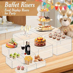10 PCS Buffet Risers, Large Food Risers for Buffet Table, Dessert Display - Image 3