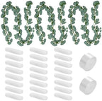 24 Sets Wedding Pew Decorations with White Long Tulle Tails Chair Sashes 8.2 ft, 24 Artificial Eucalyptus Vine 6.9 ft, 2 Rolls White Ribbon 72.2 ft for Wedding Aisle, Ceremony Party Supplies - Image 2