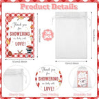 36 Sets BBQ Baby Shower Shot Glasses It's A Baby Q Acrylic Shot Glasses Bulk with Thank You Cards Bags Gender Reveal Barbecue Themed Gift for Guests BBQ Picnic Barbecue Birthday Party Decor - Image 3