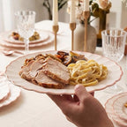 By Madee HEAVYWEIGHT Ivory Rose Gold Scalloped Plates for Wedding 100 Pc - Image 7
