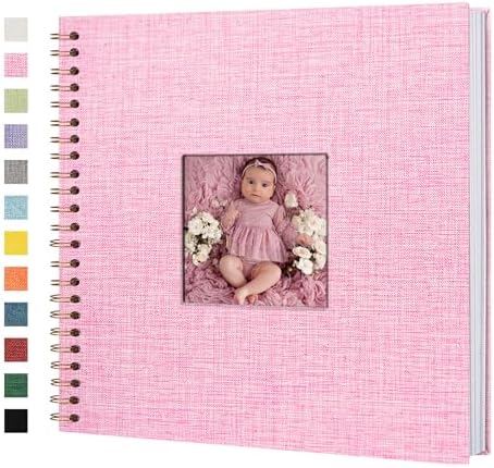 Scrapbook Photo Album, Linen Covered, 12x12 Inches, 40 Sheets/80 Pages by Yopih