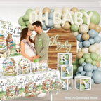 297PCS Cocomigo Green A New Chapter Begins Baby Shower Kit, 25 Guests - Image 6
