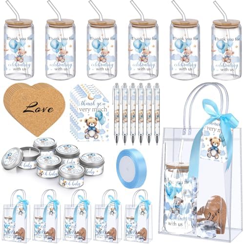 MotiMind 6 Sets Blue Bear Baby Shower Prizes for Winners Guest Game by MotiMind