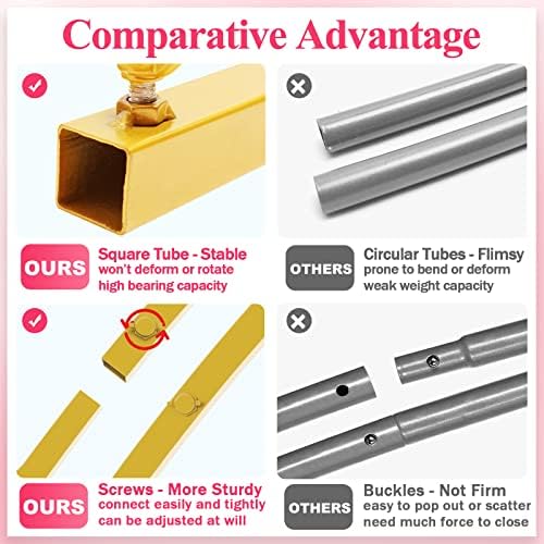 Wokceer 8FT Arch Backdrop Stand Gold Metal Wedding Arch Backdrop Stand - Image 4