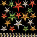 Hortsun 20 Set Paper Star Lanterns Lighted 3D,Red, Green, Gold, Silver by Hortsun