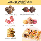 Moretoes 60pcs 16x11x2.5 Inches Bakery Boxes with 3 Style Window - Image 4