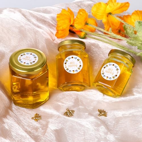 4 oz Small Honey Jars with Dipper, 30 Pack Hexagon Honey Jar - Image 2