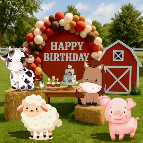 Gemscream 4 Pcs Large Farm Animals Decorations - Image 4