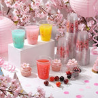 100 Pack Cherry Blossom Plastic Cups for Party Decorations,12 oz - Image 6