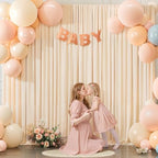 16x10FT Champagne Backdrop Curtains for Wedding Parties, Wrinkle Free Polyester Photography Backdrop Drapes for Wedding Baby Shower Birthday Parties Stage Background Stand Decorations 4x10ft,4 Panels - Image 4