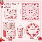 Qinyoung 50 Set / 150 Pcs Apple of Our Eye Baby Shower Party Decoration - Image 3