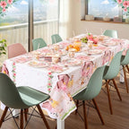 Ceenna 452 Pcs Pink Farm Animal Birthday Party Decoration for 50 Guest, Pink Farm Barnyard Paper Plates Napkins Cups Tablecloth Cutlery Straw for Baa Moo Im Two Birthday Baby Shower Party Supply - Image 6