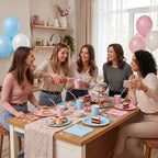ArtSocket 350 Pack Disposable Tableware for 50 Guests, Pink Blue - Image 6