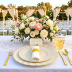 Glowserve 350 PCS Scalloped Plastic Plates Dinnerware Set for 50 guests - Image 7