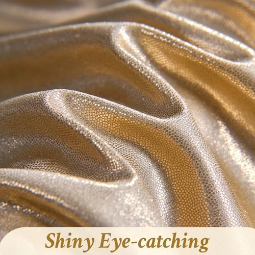 10ft x 10ft Champagne Sequin Backdrop Curtains for Party Wedding Shimmer Curtain Backdrop Prom Sparkly Glitter Fabric Photo Backdrop Drapes for Birthday Party Photography Baby Shower 5x10FT, 2 Panels - Image 6