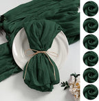 LZY 60 Pack Gauze Cheesecloth Napkins 20x20 Inch Dinner Cloth Napkins, Soft Boho Table Napkins Rustic Wrinkled Cheese Cloth Napkins Bulk for Wedding Party Baby Shower Event Decor (Emerald Green) by Lightupyourparty