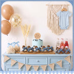 Mifoci 6 Pack Wooden Rocking Horse Baby Shower Decor, Blue Jean - Image 5