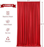 20ft x 15ft Red Wrinkle Free Backdrop Curtains for Wedding Party Backdrops Curtain Drapes Fabric Decorations Photo Back Drop Cloth for Baby Shower Photography Stage Reception - Image 5