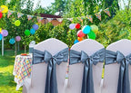 Satin Dusty Blue Chair Sashes 50 Pack, Dark Blue Chair Ribbons for Party - Image 2