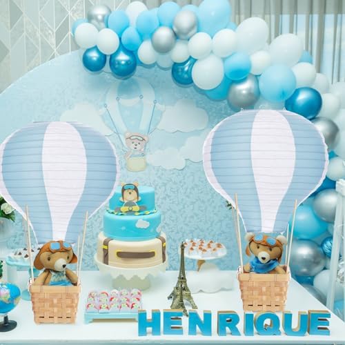 Meooeck 14 Sets Blue Hot Air Balloon Table Centerpieces Decor - Image 4