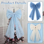 6 Pcs Big Blue Mesh Bows for Backdrop 31.5"x19.7" - Image 2