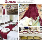 16 Pack Burgundy Cheesecloth Table Runner 20 x 120 inch Gauze Table Runners 10 FT Long,Semi Sheer Boho Cheese Cloth Fabric Table Runner Bulk for Party,Wedding,Baby Shower,Bridal Shower Decoration - Image 4