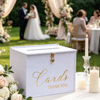 Extra Large Card Box with Lock & Slot, Big Wedding Card Holder - Image 3