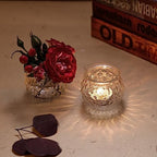 DARJEN Clear Votive Candle Holders Set of 24- Round Glass Candle Holders Bulk for Tea Light Candle, Diamond Texture Candle Votives for Wedding Centerpiece, Living Room & Home Table Decor (Pack of 3) - Image 4
