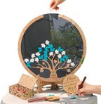 Wedding Guest Book Alternative Drop Box Frame, Wooden Maple Tree & Leaves by Handmade