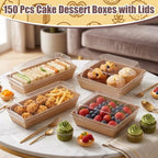 100 Pack Charcuterie Boxes with Clear Lids, Two Different Sizes - Image 3