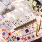 Sabary Personalized Wedding Linen Floral Embroidered Guest Book - Image 2