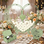 Rustic Wedding Guest Book Alternative, Drop Top Frame Hearts, Anniversary - Image 2
