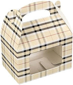 Restaurantware Paper Plaid Gable Box Take Out Container, 100 Pack by Restaurantware