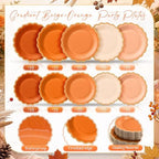 Zhehao 150 Pcs Orange Paper Plates Napkins Serves 50 - Image 4