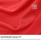 Spandex Tablecloth 8FT Rectangle Table Cover 4 Pack Red Wrinkle-Free - Image 4