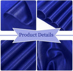 fani 60 PCS Satin Chair Sashes, 7x78 Inch, Royal Blue - Image 3