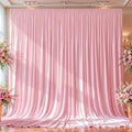 10x12ft Pink Backdrop Curtain Panels for Parties - Wrinkle Free Polyester Photo Curtain Backdrop Wedding Back Drop Fabric Drapes for Party Decorations Background for Photography by WishCare