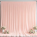 10x10FT Backdrop Curtains with Rod Pockets - Wrinkle Free Photo Stage Backdrop 2 Panels Curtains Drapes for Photography Wedding Party Baby Shower Decorations (Blush Pink) by Unknown