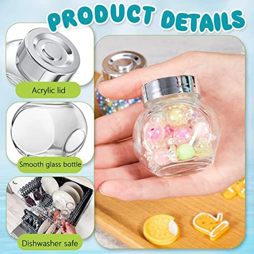 Umigy 120 Pcs 1.7oz Mini Mason Jars with Lids Glass Candy Jars Bulk - Image 3