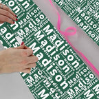 AOFUN Personalized Name Heart With Name/Date Personalized Gift Wrapping Paper Happy Birthday Gift Wrap Anniversary Wrapping Paper For Her 5 Rolls 58" x 23" - Image 4