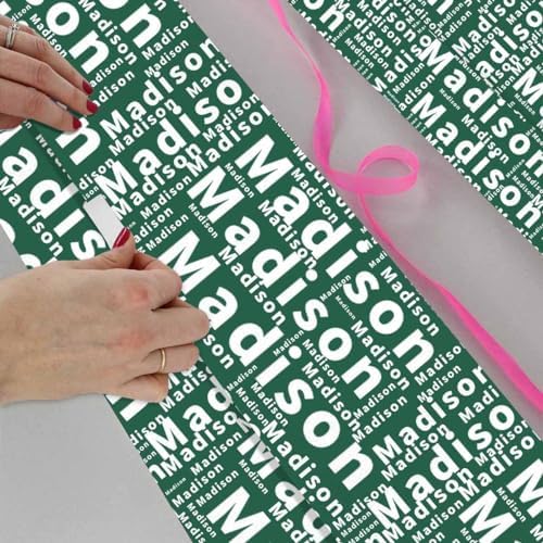 AOFUN Personalized Gift Wrap Paper Paper Gifts For Husband Gift Wrapping Paper Personalized Name Text Wrapping Paper 3 Rolls 58" x 23" - Image 4