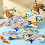 Roowest 36 Pcs Amalfi Coast Lemon Folding Hand Fans Bulk, Party Decorations - Image 5