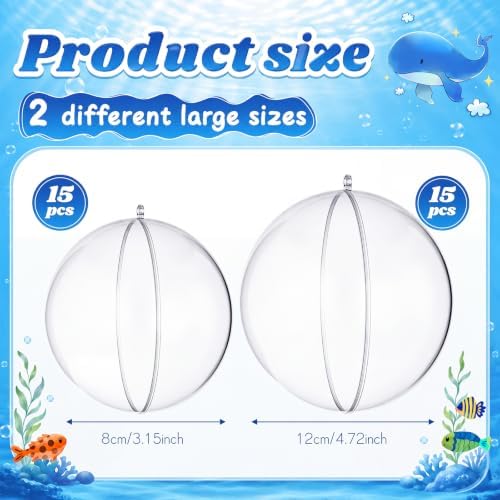 30 Pcs Transparent 3D Bubble Party Decorations, 2 Large Sizes - Image 2